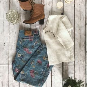 RARE Vintage Vivaldi floral print jeans!!